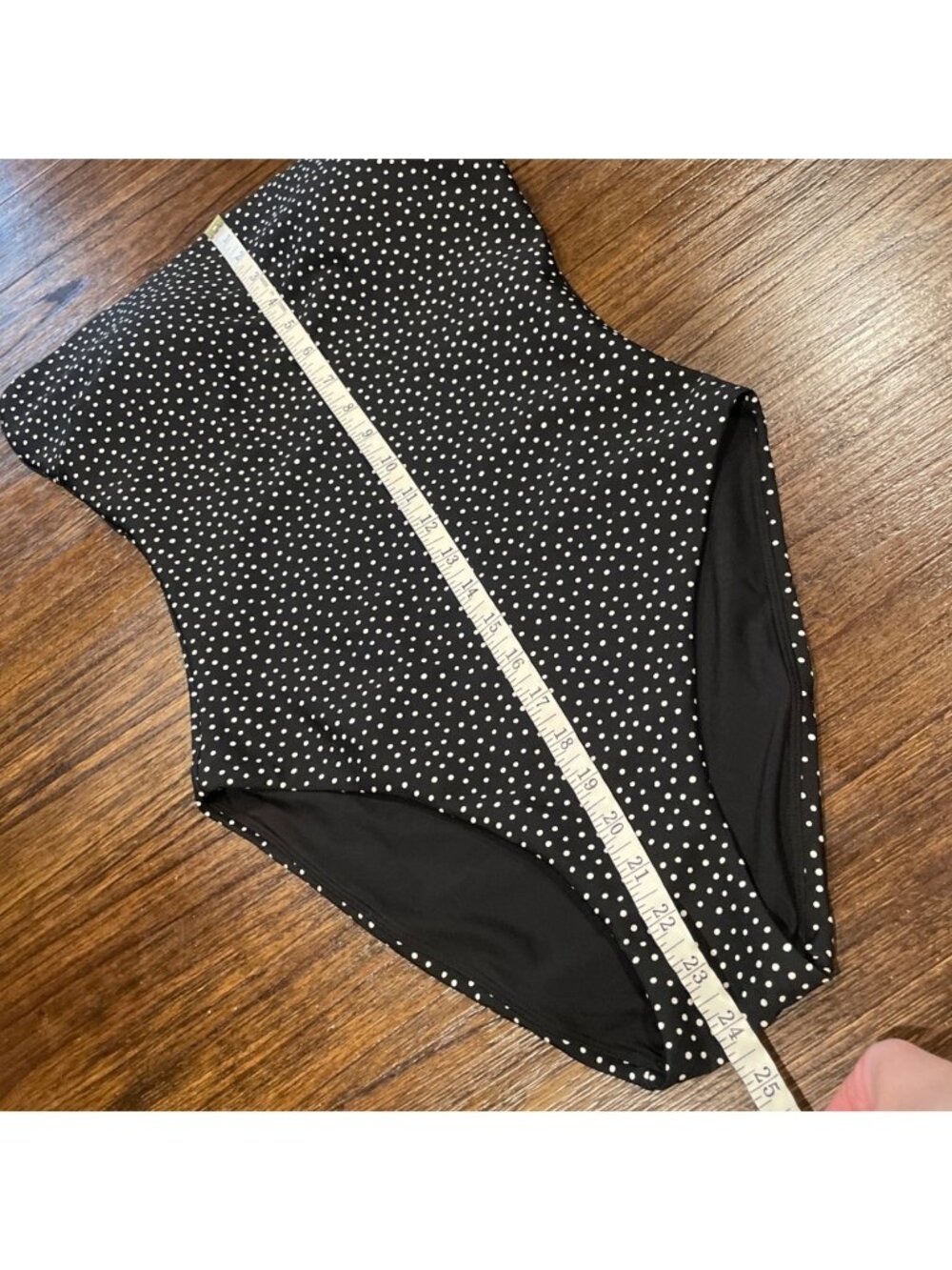 NWT J.Crew Gemma Bandeau One-Piece Swimsuit Sz 12 Black Polka Dot Classic Sculpt - Picture 11 of 14